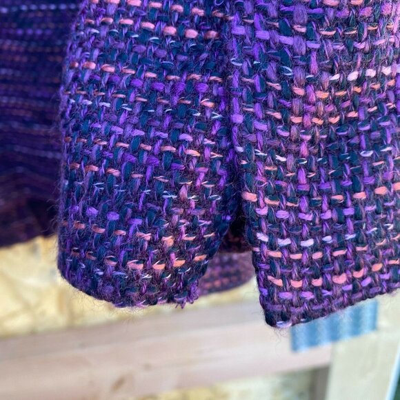 Charter Club L Button Up Jacket Purple Polyester Lining Acrylic Material Shell - Picture 9 of 12